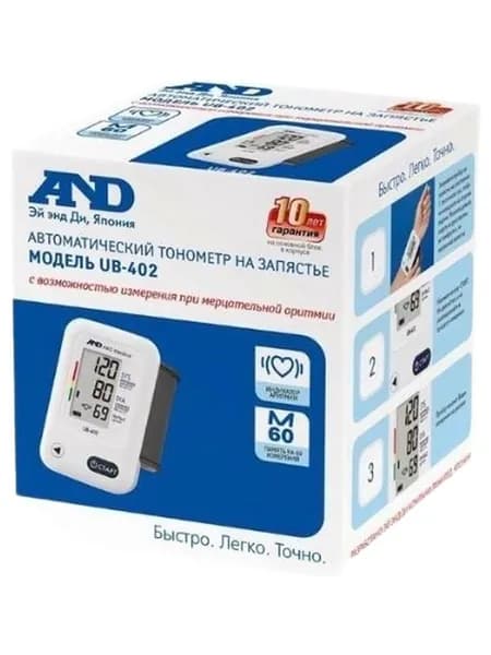 Тонометр запястный A&D UB-402