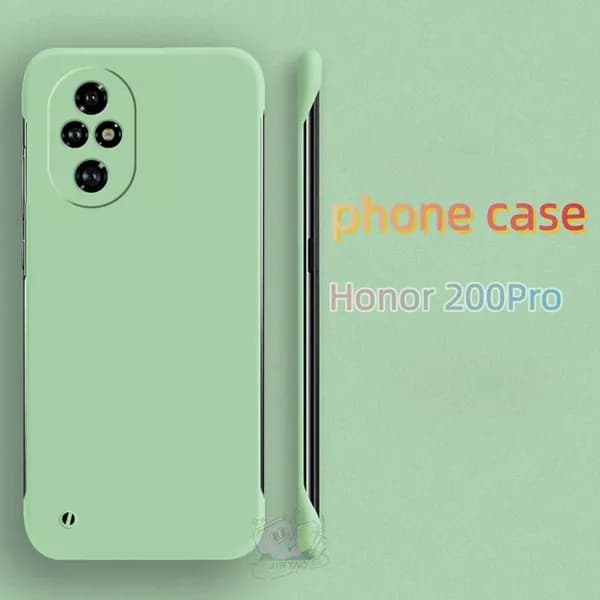 ИсполнительныйЧехол дляHonor 200Pro, ультратонкий с микро-матовым черным покрытием, плотно прилегает, не мешает защитной пленке, полная защита от ударов