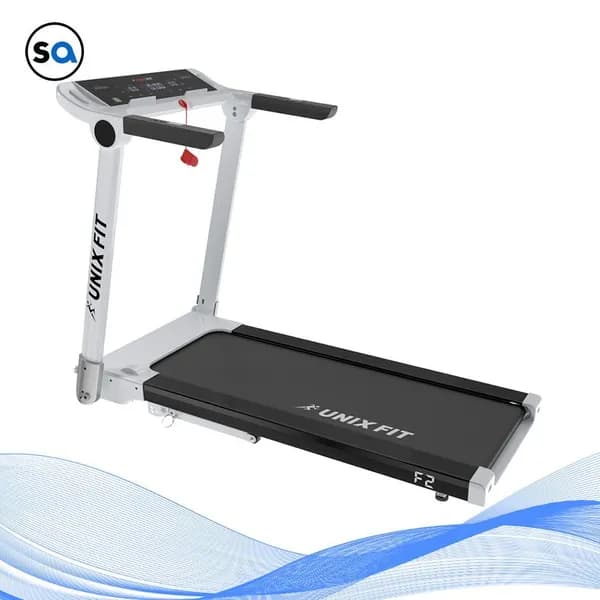 Беговая дорожка для дома UNIX Fit Hi-tech F2 Arctic Ice складная, бесконтактное управление, пиковая мощность 3 л.с. до 120 кг, скорость 0.8-16 км/ч, угол наклона 0-15%