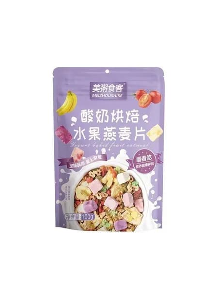 каша/Овсяные хлопья с йогуртом, орехами и фруктами/100 г