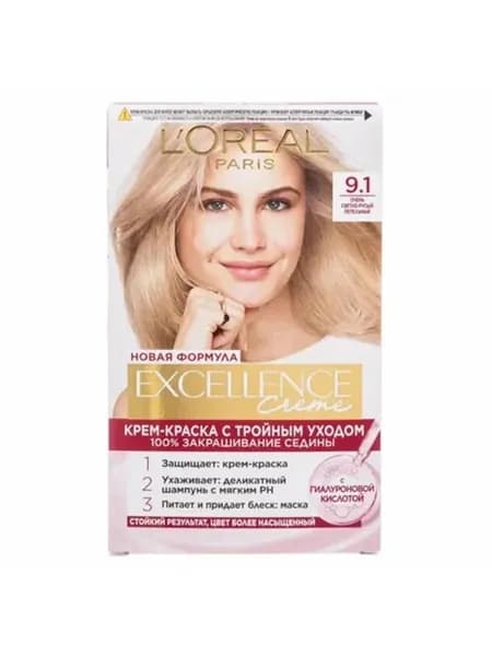 Краска крем для волос Excelence 9.1
