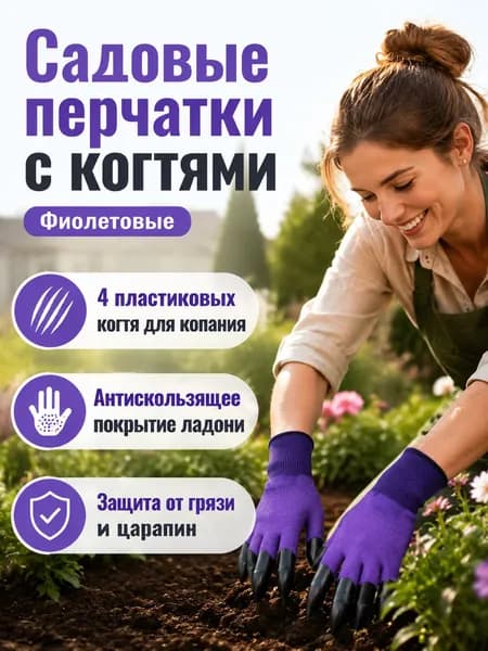 Перчатки для рыбалки GARDENCLAW-PURP, 1 пара