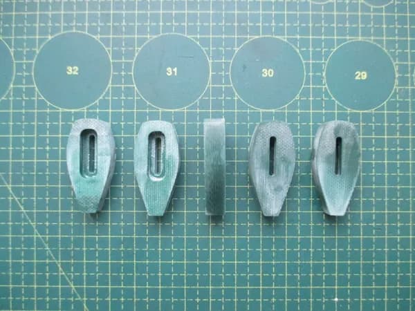 Больстер фигурный зеленый G10 7мм с облегчением. 1шт
