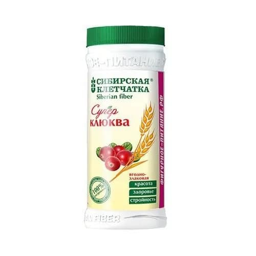 Сибирская клетчатка Клетчатка Супер клюква, 280 г