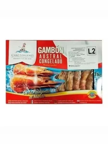 Креветки Cabo Virgenes Gambon L2 неочищенные 21/30 замороженные 2 кг