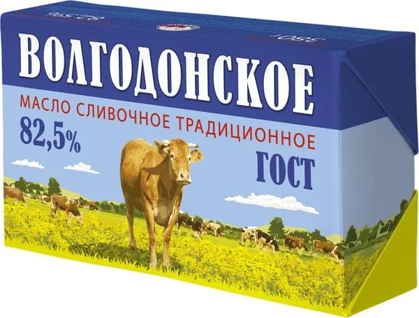Масло сливочное БЕЛЫЙ МЕДВЕДЬ Волгодонское Традиционное 82,5%, без змж, 380г - 1 шт.