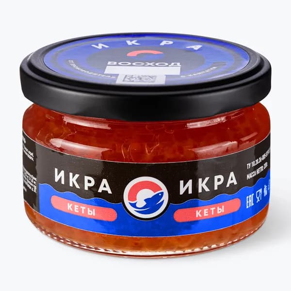 Икра кеты зернистая 230 г, ВОСХОД
