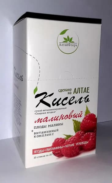 Кисель малиновый, 10 стиков.