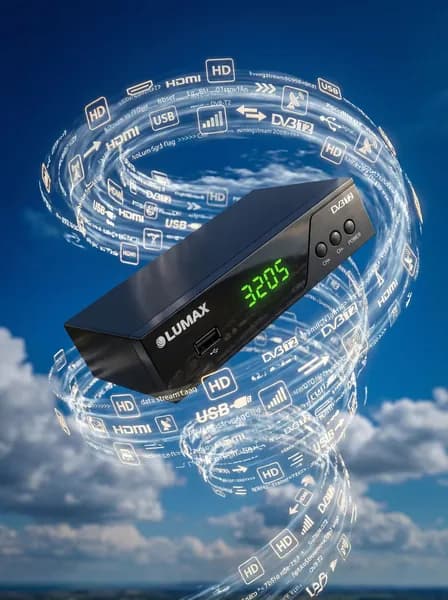 Ресивер цифровой LUMAX эфирный DVB-T2/C тв приставка бесплатное тв TV-тюнер медиаплеер IPTV