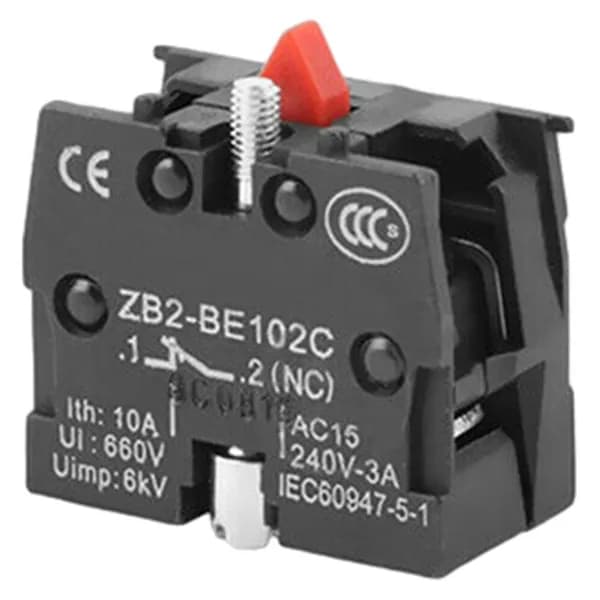 1 шт. 10 А 600 В ZB2-BE101C/BE102C нормально открытый и нормально закрытый кнопочный переключатель с джойстиком