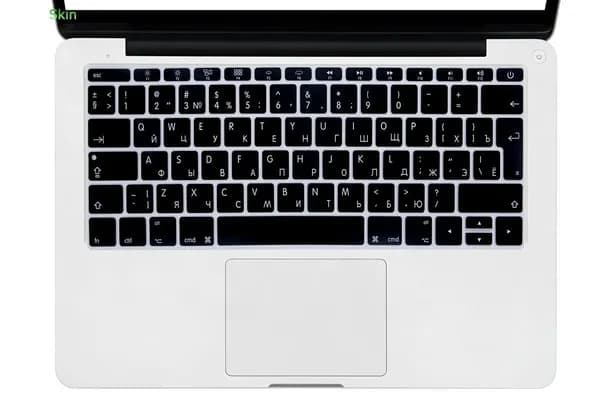Защитная накладка на клавиатуру Apple Macbook 12 inch A1534 Mac Pro 13 New A1708 2016 No Touch Bar RUS/ENG раскладка, Черный (EU-версия)