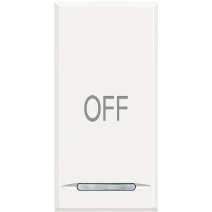 Клавиша 1 функция MyHome, 1 модуль с символом "OFF". Цвет Белый. Bticino AXOLUTE. HD4915AA