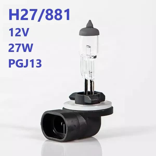 Лампа H27 (881) галогенная головного света 12В, 27Вт, (PGJ13), в упаковке 1 шт., +50% световой поток