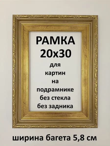 Багетная рамка 20х30 для картин на подрамнике