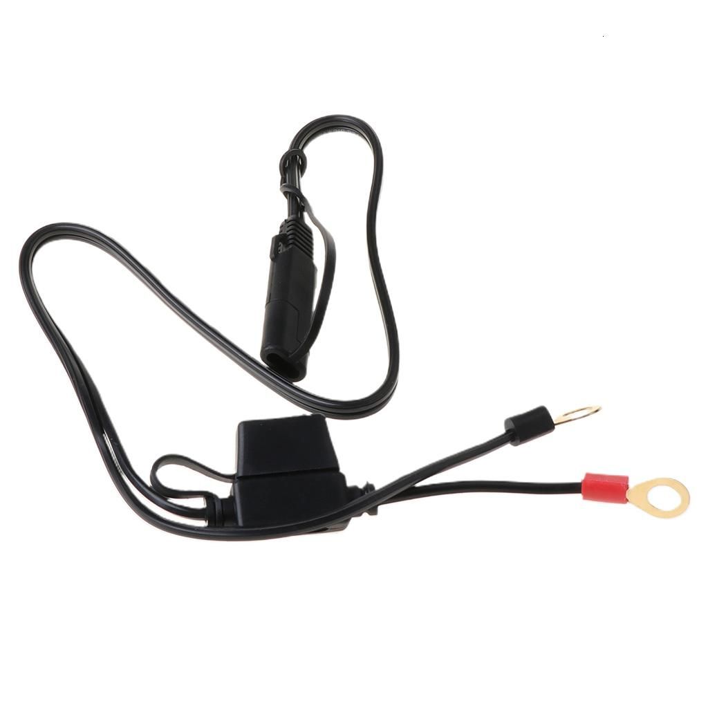 Кабель-коннектор SAE 12-24В 18AWG с кольцевыми клеммами, Черный