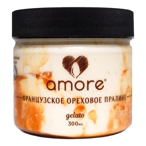 Мороженое молочное Amore Французское ореховое пралине БЗМЖ 300 г