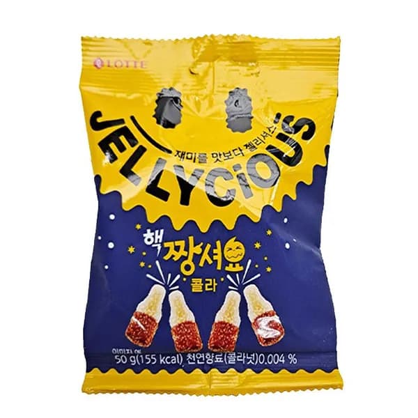 Lotte Мармелад жевательный Jellycious Max Sour со вкусом колы, 50 г