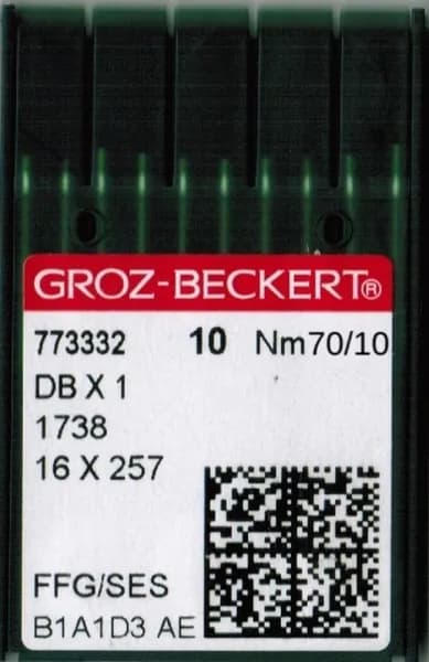 Иглы для промышленных машин Groz-beckert DBx1 FFG/SES № 70/10 10 шт