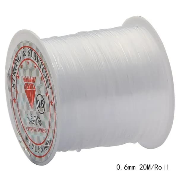 Леска для бисера,Кристаллическая нить для бисера, прозрачно белая, без эластичности