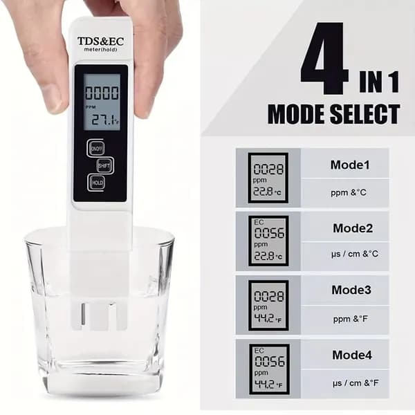 Многофункциональный тестер качества воды TDS EC
