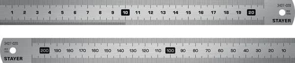 Нержавеющая линейка, 0.2 м STAYER 3427-020_z02