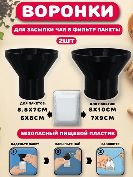 Воронки для фильтр пакетов, 2шт