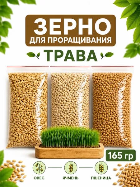 Трава для кошек кроликов птиц набор семян
