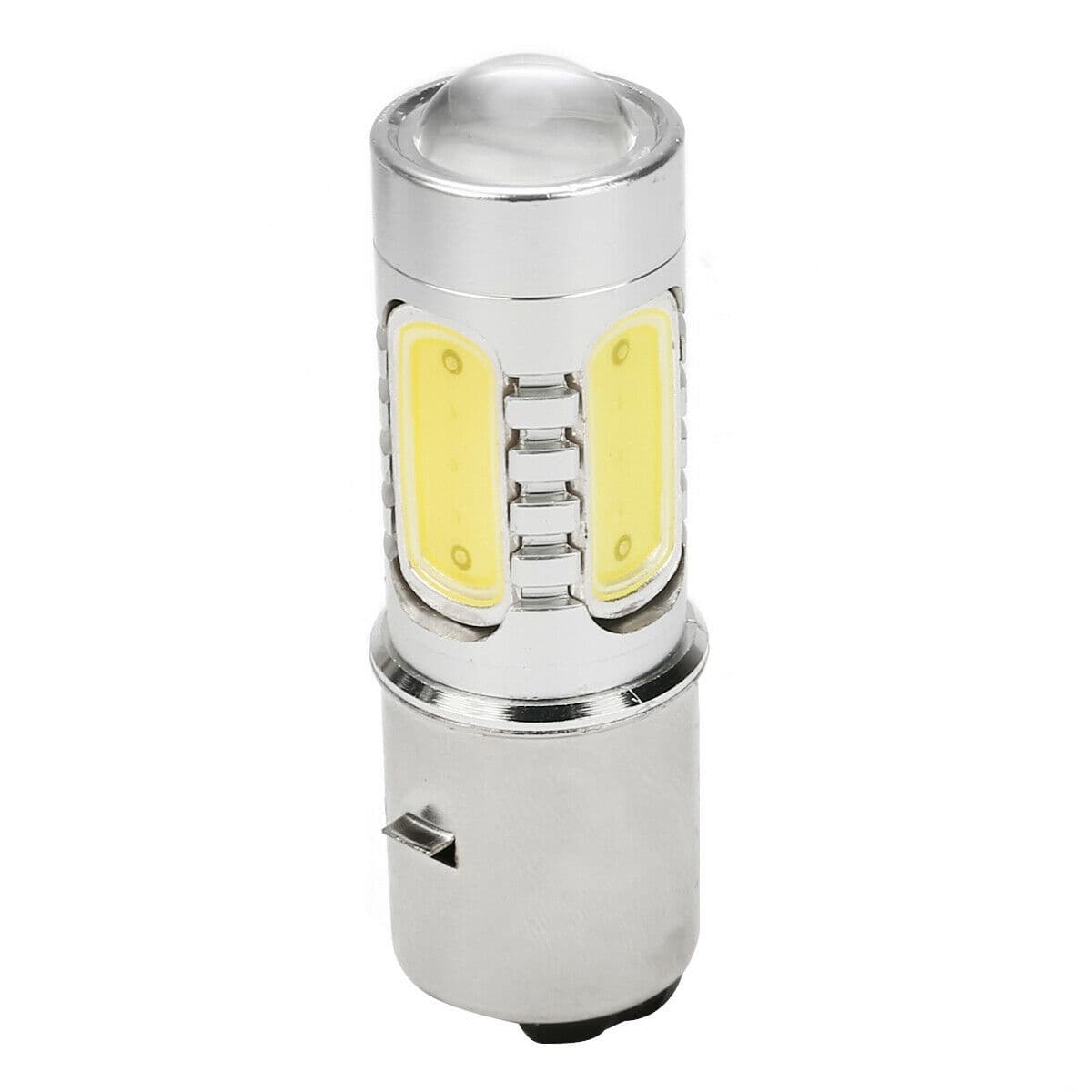 12V H6 BA20D 4 COB LED Белая светодиодная лампа для фары мопеда или квадроцикла