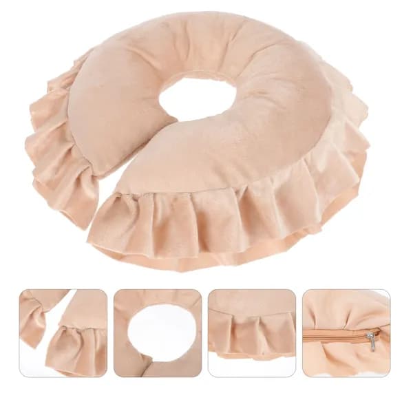 Хлопковая u-образная подушка для массажа и отдыха лица для косметического салона