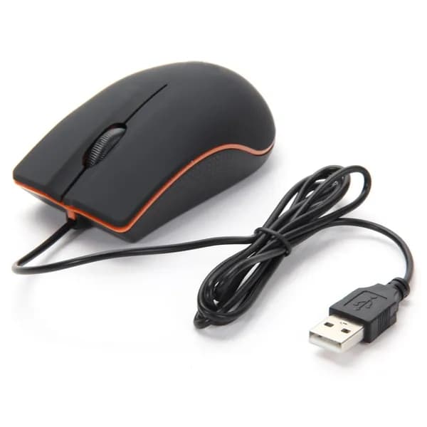 milochic Мышь проводная Проводная мышь Lenovo M20USB, 3 кнопки, эргономичная, черный