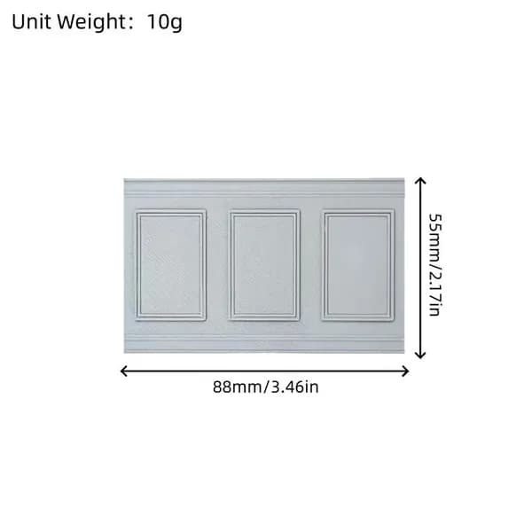 Настенные панели и плинтусы для кукольного домика в масштабе 1:12, декоративные стеновые наклейки и молдинги для миниатюрной комнаты