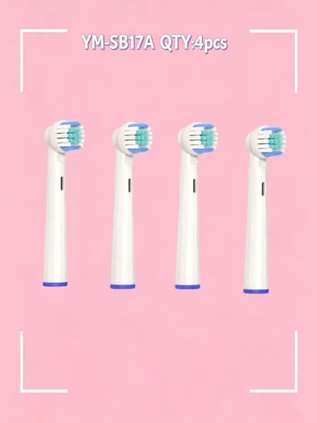 4 шт.Сменные насадки для электрических зубных щеток Oral-B, кроме моделей iO, Sonic и Pulsonic