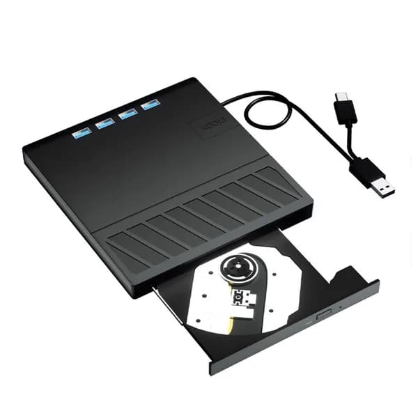 Внешний USB 3.0 и USB-C DVD/CD-привод с функцией записи, поддержка CD/DVD/VCD, 7 в 1