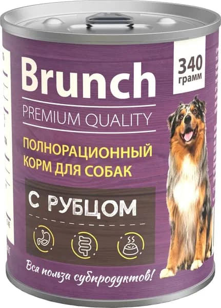 Brunch Консервы для собак с Рубцом 340 г