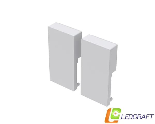 Заглушки 2 шт для профиля LC-LPS1716M1716 пластиковые серые