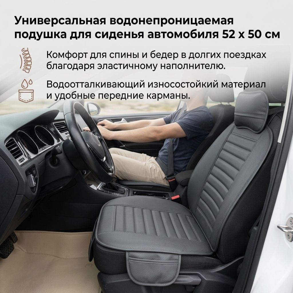 Автомобильный чехол на Передние сиденья, Задние сиденья, Синтетика, 1 шт.
