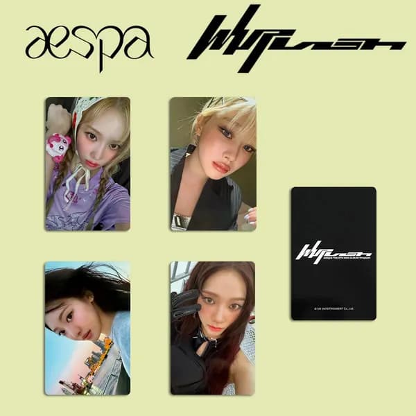 Aespa Карточки Whiplash Коллекционная карточка кпоп карты 5.4*8.6cm 4шт