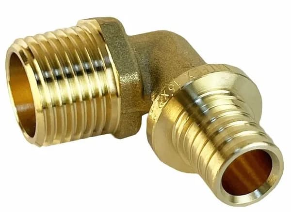 Угольник латунный аксиальный PEX 16x1/2" НР AYVA 4920