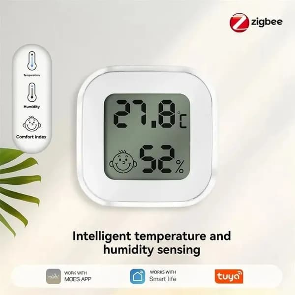 Smart Tuya Zigbee Датчик Температуры И Влажности С Отчетностью О Приложениях ЖК -Экране