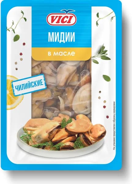 Мидии маринованные в масле, 150 г, VICI
