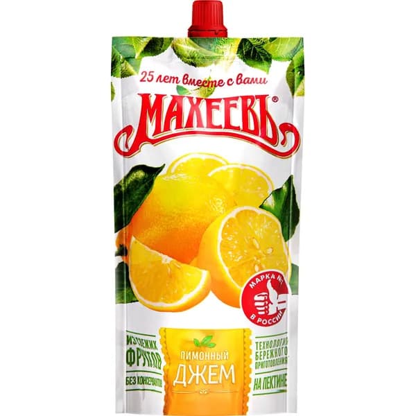 Джем МАХЕЕВЪ Лимонный ДОЙ-ПАК с дозатором, 300г