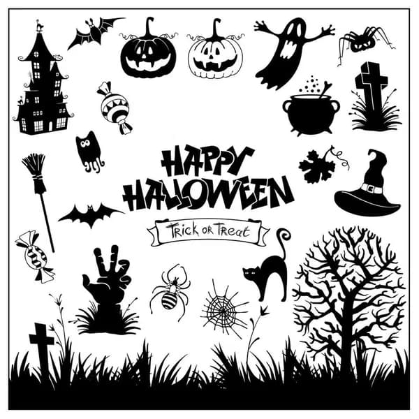 Halloweens Themed Clear Silicones ScrapBooking для изготовления карт, Прозрачный