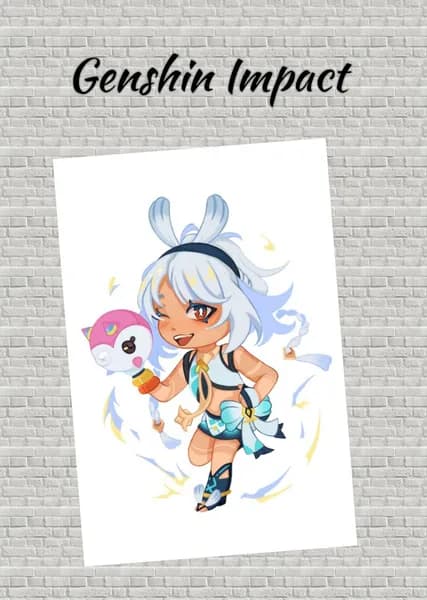 Открытка Genshin impact с Муалани