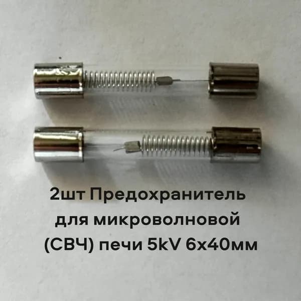 2шт Предохранитель для микроволновой (СВЧ) печи 5kV 0.65A 6х40мм
