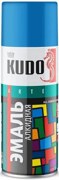 KUDO KU-1010 Эмаль аэрозольная алкидная голубая (0,52л)