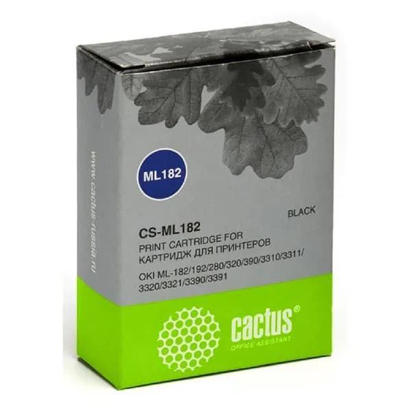 Cactus ML182 Картридж матричный CS - ML182 для OKI ML - 182 192 280 320 390 3310 3311 3320 3321 3390 3391, ресурс 2 000 000 зн.black
