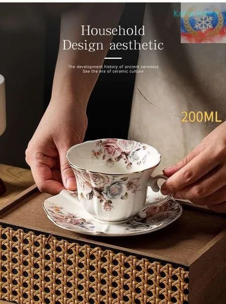 Чайная пара "Розы старой Англии", Фарфор, Royal Albert, Великобритания, вторая половина 20 века.