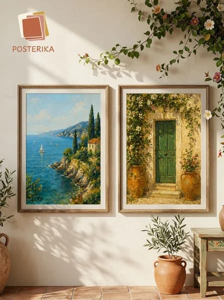 Постеры интерьерные, Итальянские пейзажи, 2шт, 40x60см, без рам
