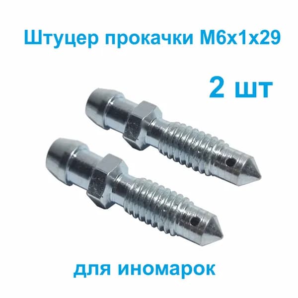 Штуцер прокачки M6x1 для иномарок (2 штуки)