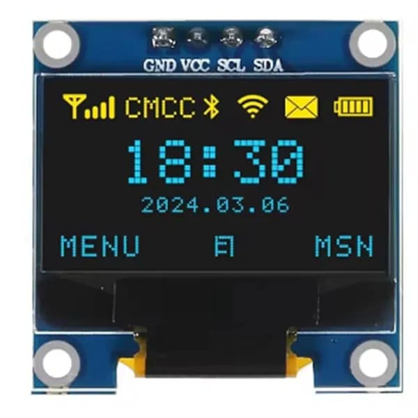 0,96-дюймовый OLED-дисплей, модуль экрана IIC 128x64 SSD-1306